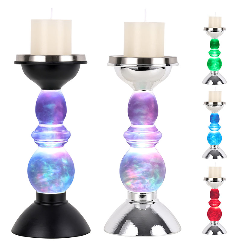 క్యాండిల్ షేడ్‌తో మేఘావృతమైన రాత్రి కాంతి