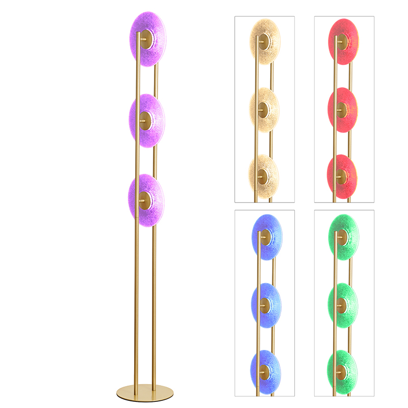 3 డిస్క్‌తో LED RGB ఫ్లోర్ ల్యాంప్