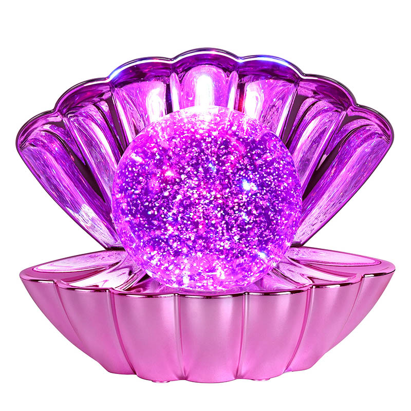 గ్లిట్టర్ లిక్విడ్‌తో RGB షెల్ లాంప్